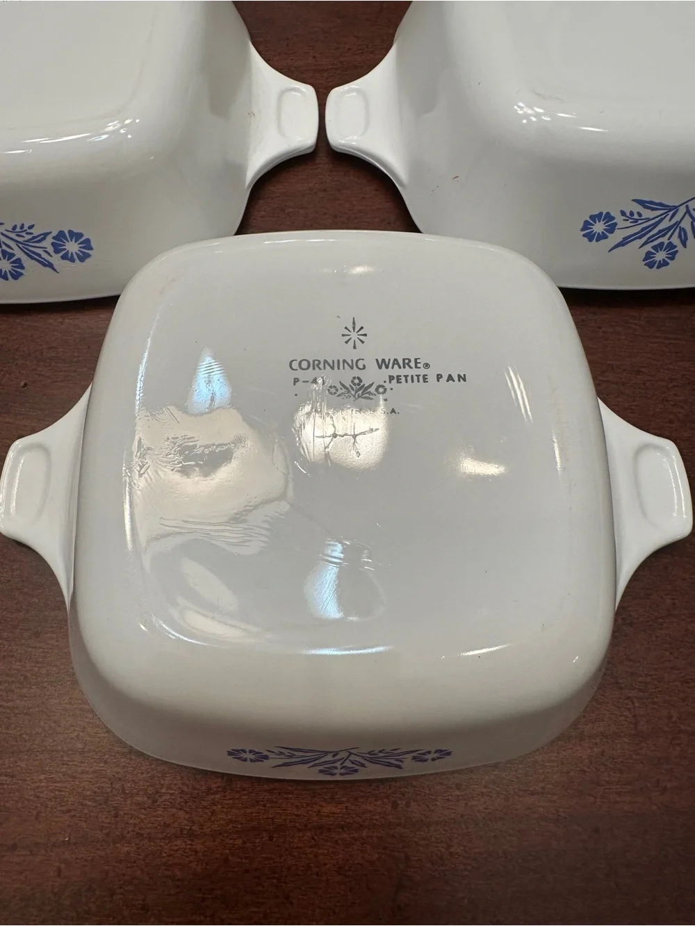 Set of 3 Corningware Blue Cornflower P-41 Petite Pans